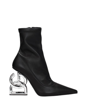 Dolce & Gabbana Black Leather Ankle Boots