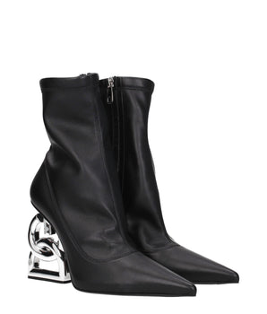 Dolce & Gabbana Black Leather Ankle Boots