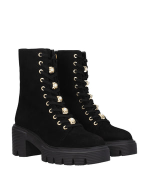 Stuart Weitzman Black Leather Ankle Boots