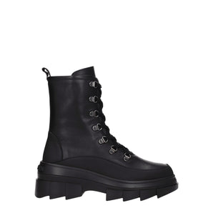 Stuart Weitzman Black Leather Ankle Boots