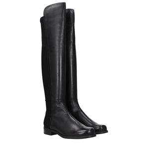 Stuart Weitzman Black Leather Over The Knee