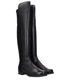 Stuart Weitzman Black Leather Over The Knee