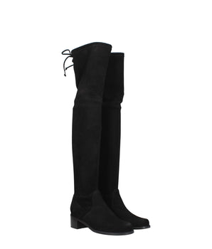 Stuart Weitzman Black Leather Over The Knee