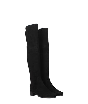 Stuart Weitzman Black Leather Over The Knee