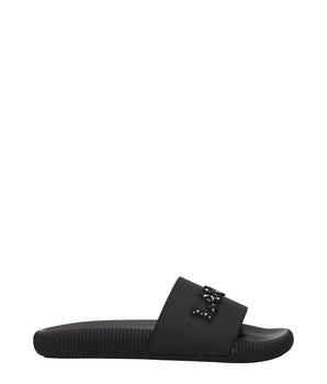 Lanvin Black Cotton Slippers