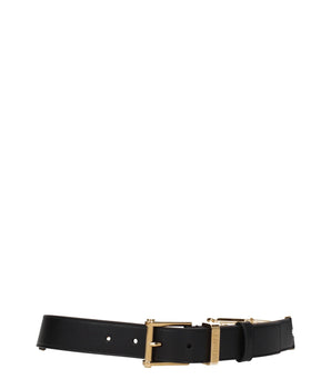 Versace Black Leather Regular Belt