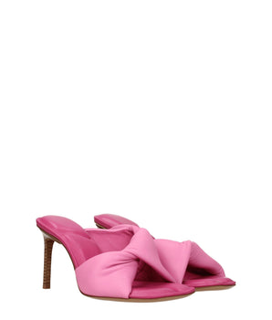 Jacquemus Pink Leather Stiletto Heel Sandals