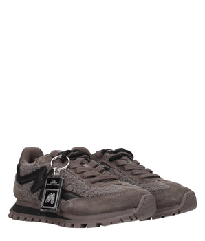 Marc Jacobs Gray Fur Chunky Sneakers
