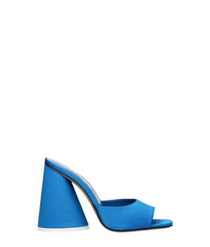 The Attico Light Blue Satin Platform Sandals