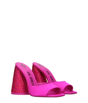The Attico Pink Satin Platform Sandals