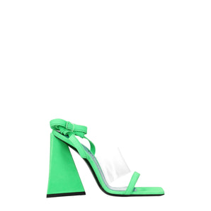 The Attico Transparent Leather Flat Sandals