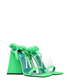 The Attico Transparent Leather Flat Sandals