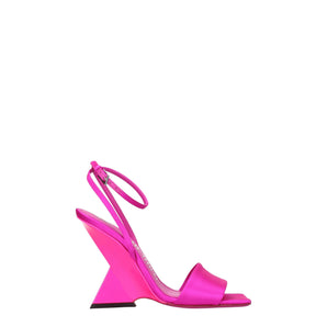 The Attico Pink Satin Platforms