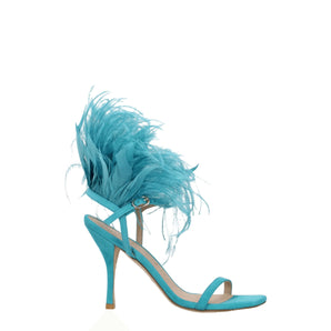 Stuart Weitzman Green Leather Stiletto Heels Sandals