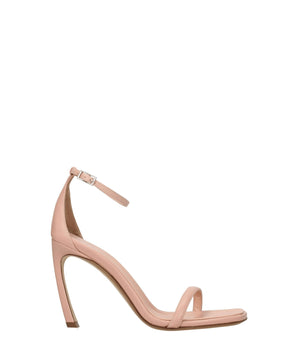 Lanvin Pink Leather Stiletto Heel Sandals