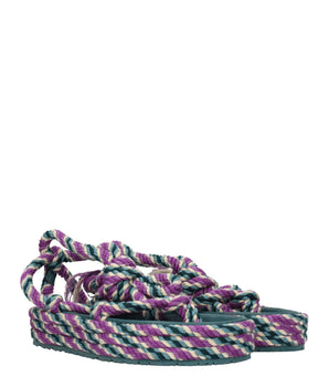 Isabel Marant Multicolor Fabric Flat Sandals