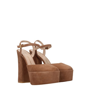 Stuart Weitzman Beige Leather Platforms