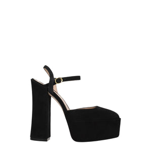 Stuart Weitzman Black Leather Platforms