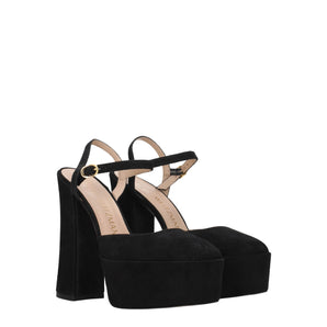Stuart Weitzman Black Leather Platforms