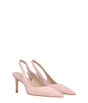 Stuart Weitzman Pink Leather Mid Heel Pumps