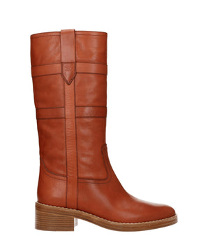 Celine Brown Leather Boots