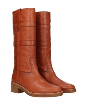 Celine Brown Leather Boots