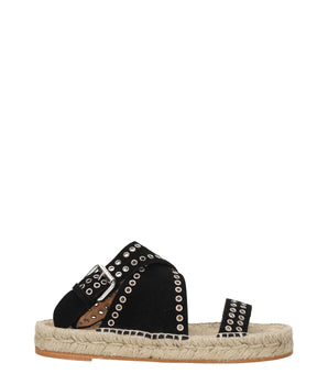 Isabel Marant Black Leather Sandals