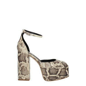 Paris Texas Beige Leather Platforms