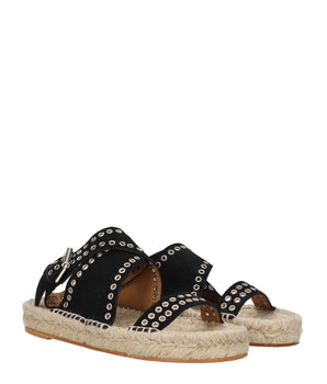 Isabel Marant Black Leather Sandals