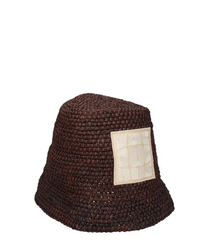 Jacquemus Brown Raffia Bucket Hat