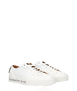 Givenchy White Leather Low Top Sneakers