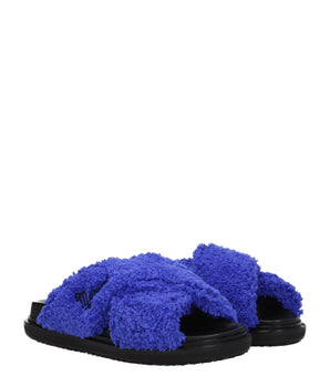 Marni Purple Fabric Slippers