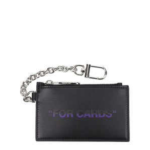 Off-White Black Leather Wallets