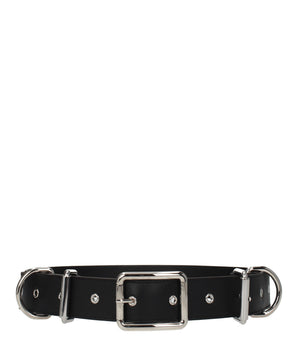 Moschino Black Leather Belt