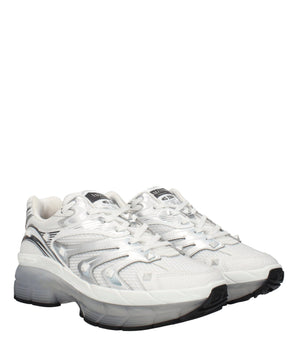 Valentino Garavani White Fabric Athletic Sneakers