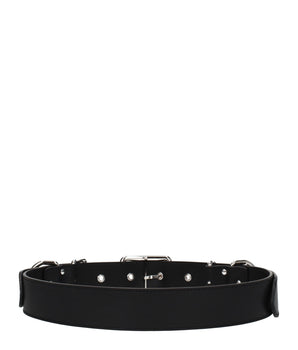 Moschino Black Leather Belt