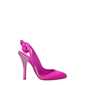 The Attico Pink Satin Stiletto Heels Sandals
