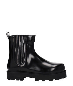 Givenchy Black Leather Ankle Boots