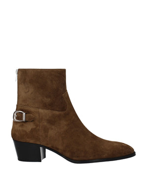 Celine Brown Leather Ankle Boots