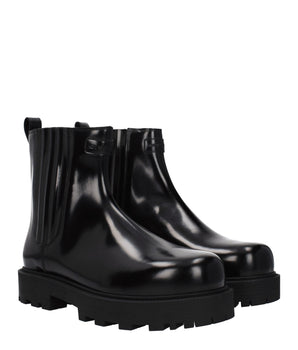 Givenchy Black Leather Ankle Boots