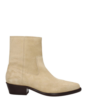 Isabel Marant Beige Leather Ankle Boots
