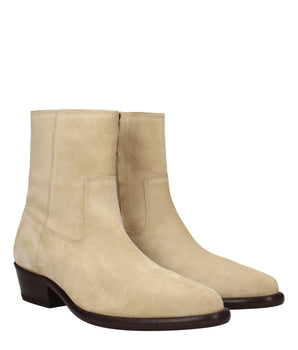 Isabel Marant Beige Leather Ankle Boots