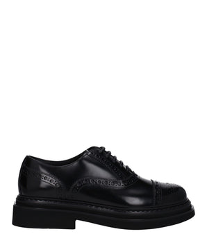 Dolce & Gabbana Black Leather Oxfords And Derbies