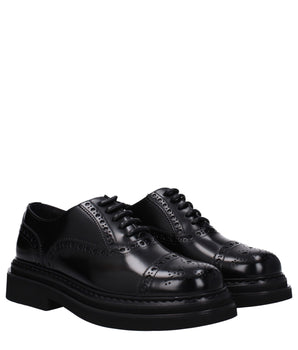 Dolce & Gabbana Black Leather Oxfords And Derbies