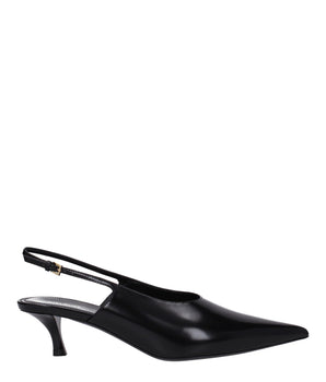 Givenchy Black Leather Mid Heel Pumps