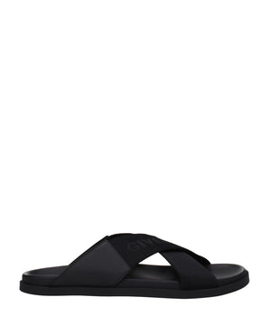 Givenchy Black Fabric Slippers