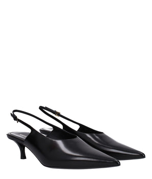 Givenchy Black Leather Mid Heel Pumps