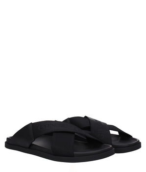 Givenchy Black Fabric Slippers