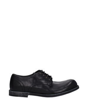 Dolce & Gabbana Black Leather Oxfords And Derbies