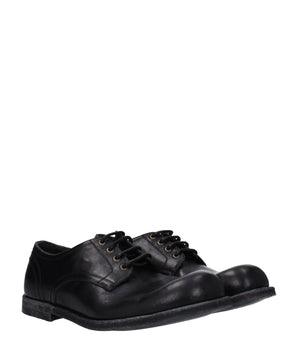 Dolce & Gabbana Black Leather Oxfords And Derbies